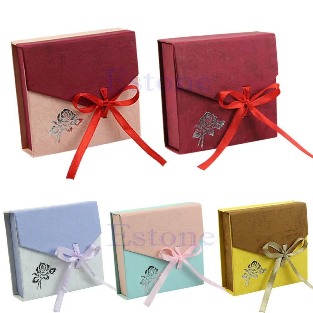 

jewelry box New Square Package Bracelet Bangle Jewelry Bowknot Display Box Gift Present Case Packaging Box jewelry organizer