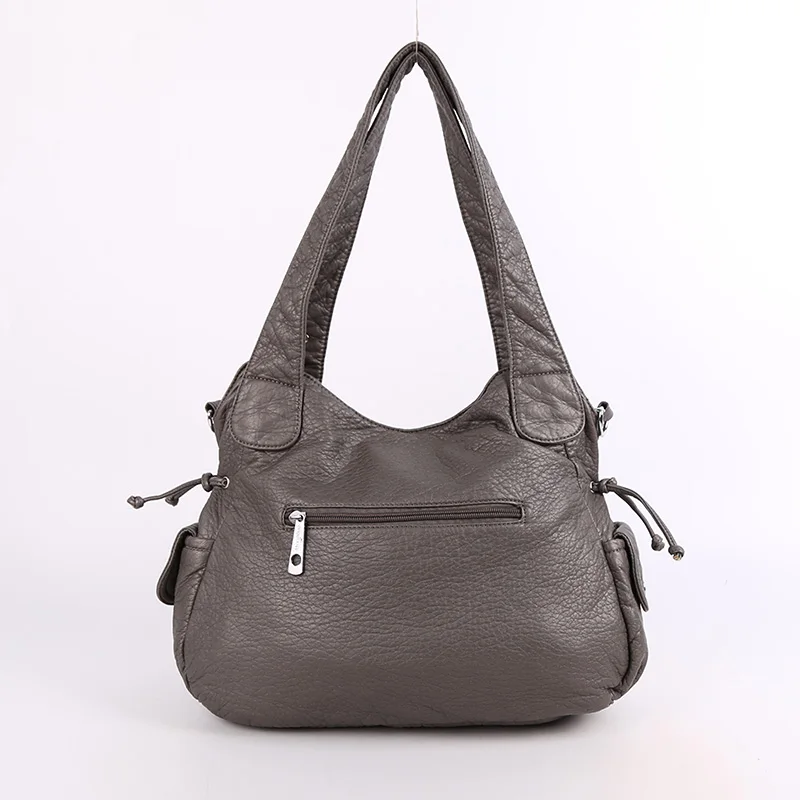 Goede Fashion Hoge Kwaliteit Casual Designer Hobos Tote Handtas Vrouwen Tassen Gewassen Pu Lederen Schoudertas Sling Tassen Voor Dames