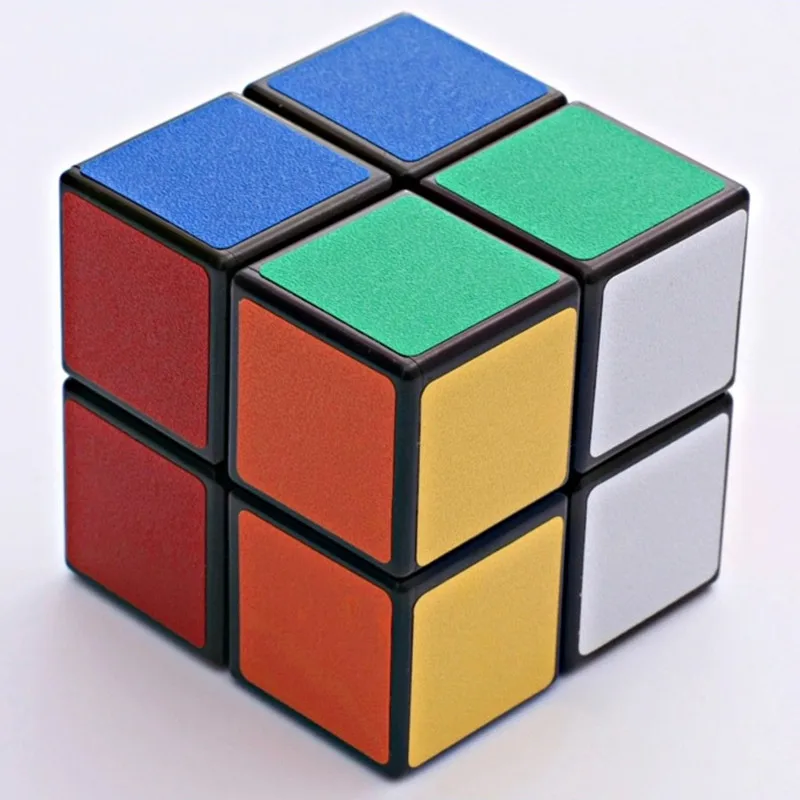 Стиль 2 x2x2 наклейки волшебный куб, игрушка, основные Скорость Cubo Magico Детская образовательная головоломка, квадратный Игрушка Головоломка MF219 - Цвет: black