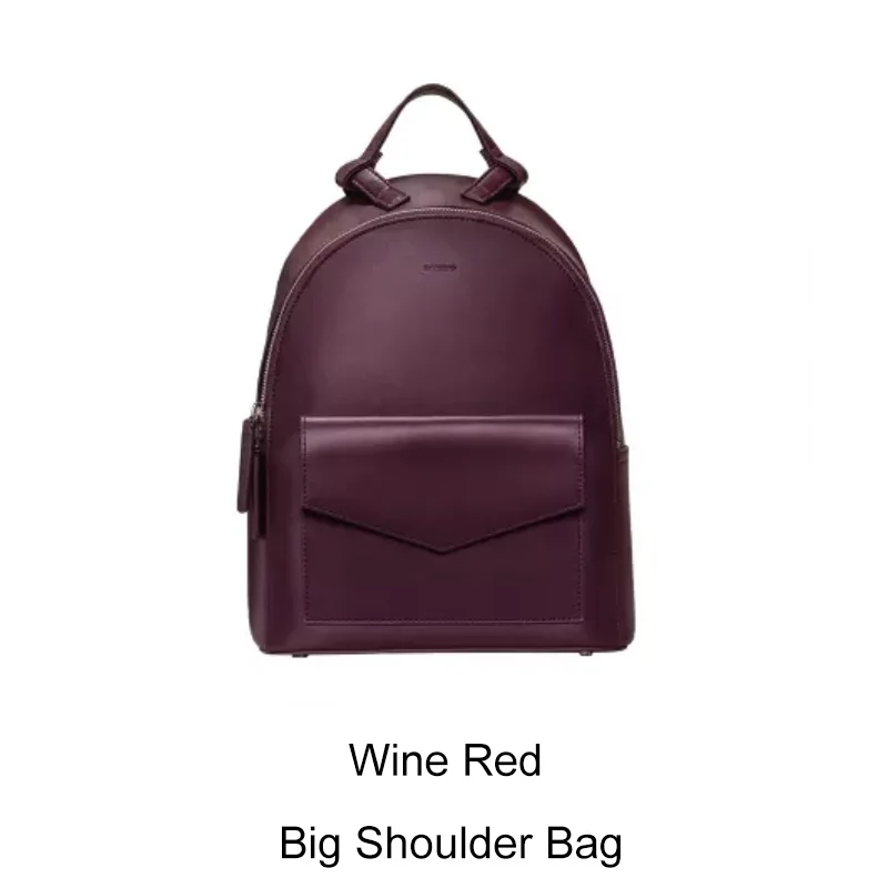 Xiaomi Mijia CARRY'O Минималистичная кожаная сумка через плечо дизайн конверта меньше более простой внешний вид вдохновлен для молодой девушки - Цвет: Wine Red Big