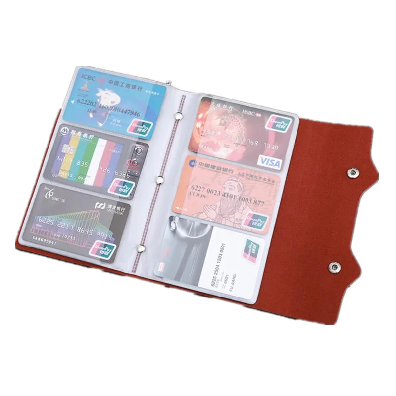 

High Quality Leather Men And Women Business Card Holder Large Capacity Portable Portable Multi-layer Anti-magnetic Card Package
