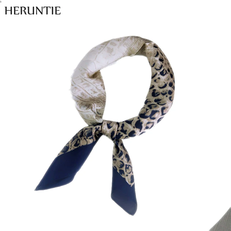 2019 New Vintage Women Fashion Summer spring Brand Square scarf Silk Satin skinny Scarves Head Neck Hair Tie Band neckerchief
