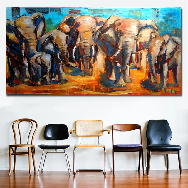 animal art african elephant
