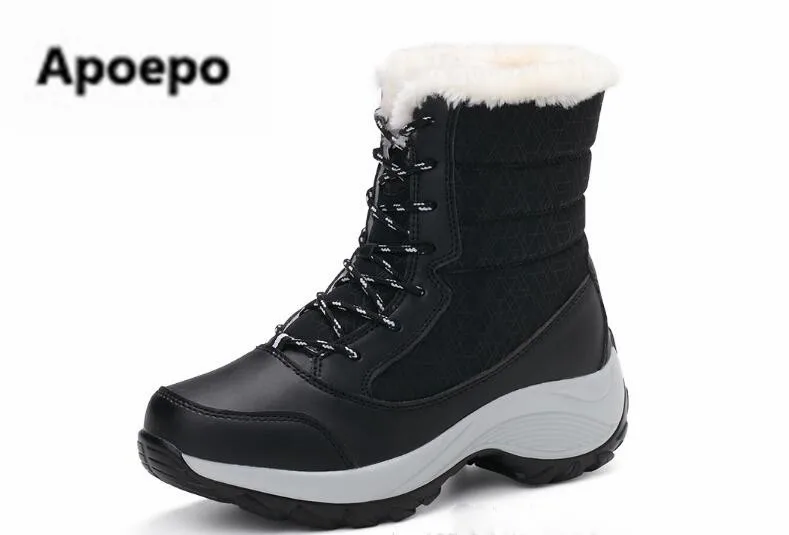 

Newest winter sneaker shoes fur zapatillas mujer casual platform high heels shoes woman boots for ankle boots snow boots women