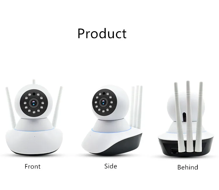 

Wireless IP Indoor Security Surveillance System 720p HD Night Vision,Monitor With 16G Memory card,Smart Home Surveillance Camera
