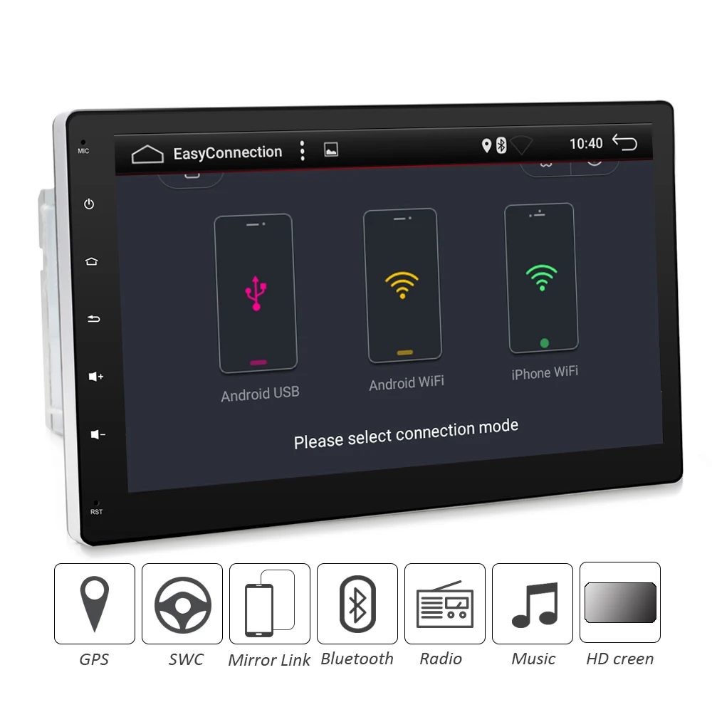 Excellent Eunavi 2G RAM Universal 2 Din Android 9.0 Car Radio Stereo GPS Navi 10.1