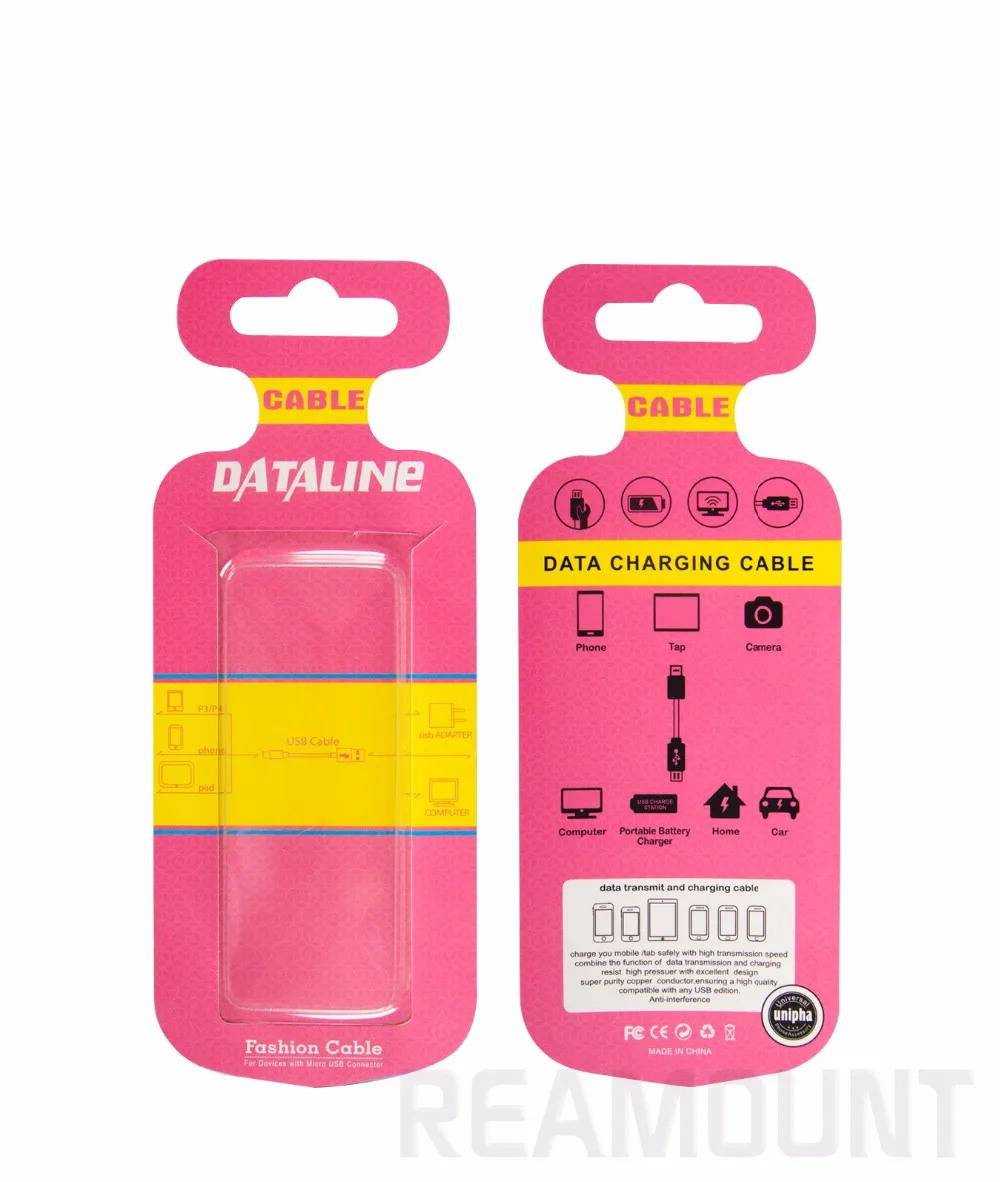 30 chiếc Mới Được thiết kế bao bì đóng gói Hộp NHỰA PVC cho Điện thoại Phụ kiện cho dây cáp không dây Store cho màn hình custom iphone cases