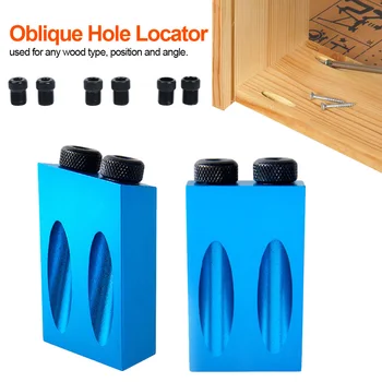 

7 in 1 Multi Pocket-hole Jig Mini Drill Guide 6 8 10mm Drill Bit Sleeve for Woodworking Drawer Photo Frame Pocket Hole Clamp Jig