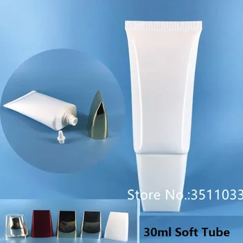 

30pcs 50pcs 30g 30ml Plastic Cosmetic Cream Soft Tube Container Hand Facial Cleanser Cream Packing Soft Tube Gold Silver White