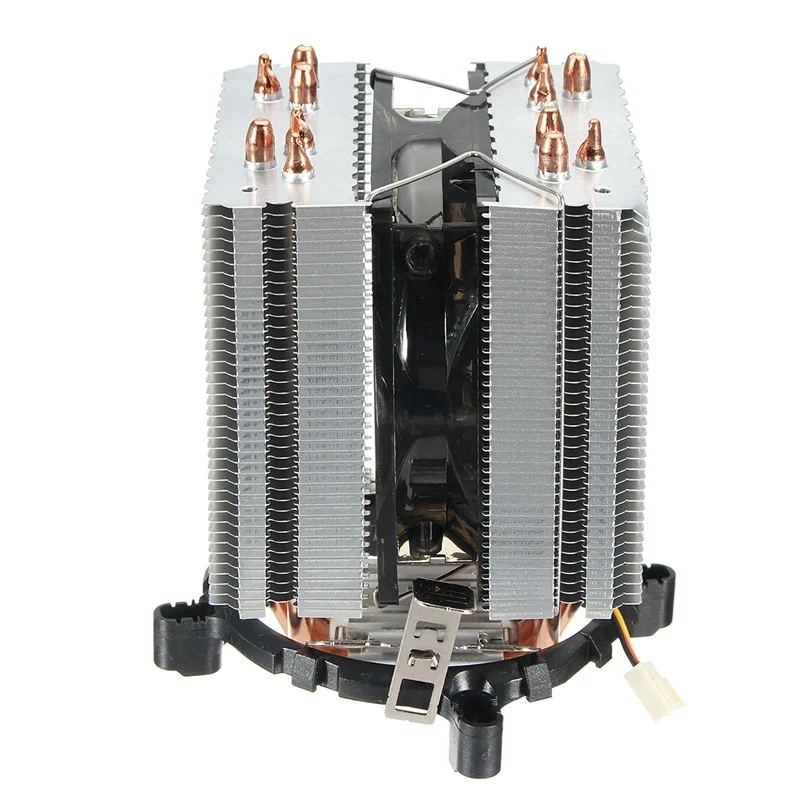 Comprar Para Intel LAG 1155 1156 para AMD Socket AM3 AM2 LED luz azul CPU ventilador 6xHeat Pipe ordenador 12V 3Pin enfriador ventilador de refrigeración disipador de calor