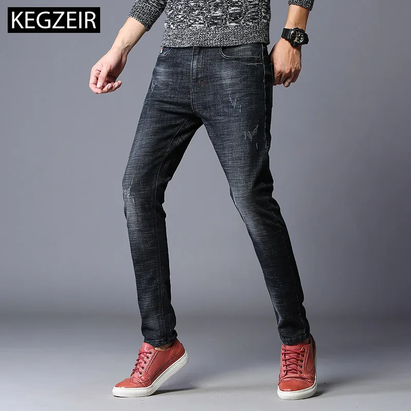 

KEGZEIR Spring Winter Black Skinny Jeans Korean StyleJeans Trousers Men Fashion Stretch Jean For Men Pantalon Hombre Vaquero