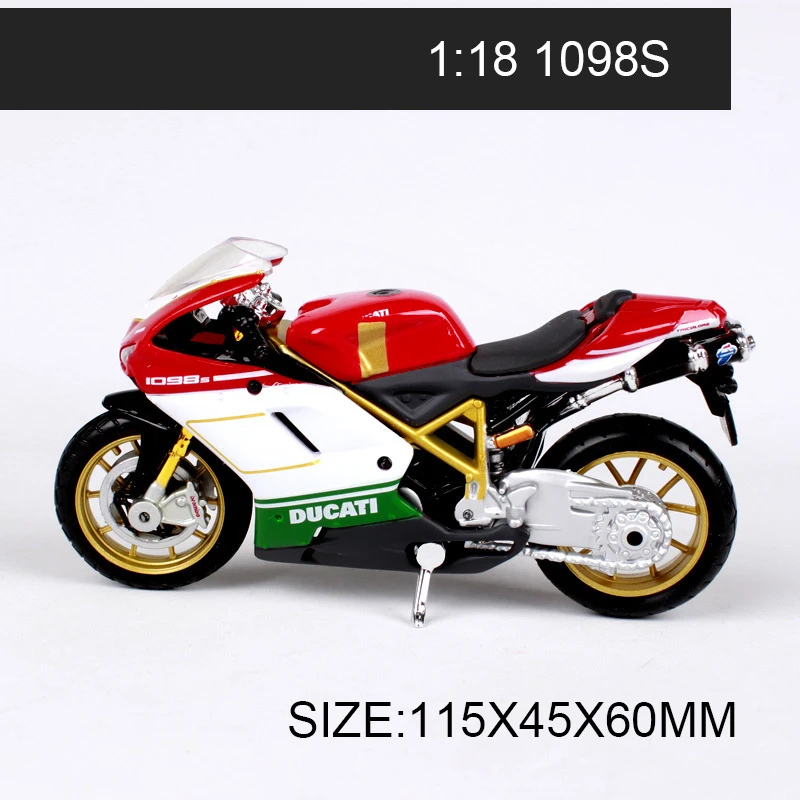 Модели мотоциклов Maisto 1:18 DMH 1098S 748 S4 миниатюрная гоночная модель велосипедная база
