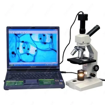 

Dual-View Compound Microscope--AmScope Supplies 40X-800X Dual-View Compound Microscope with Digital Camera
