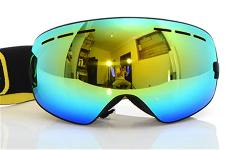 Брендовые лыжные очки для сноуборда. Двухслойные UV400 Анти-туман большие сферические маски очки для катания на лыжах для мужчин и женщин большие очки для снега Sci