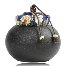 9x9 см Высококачественная Черная керамика Ge Yao керамический пуэр чай Caddy фарфор Улун чайная канистра черная чайница инструменты Cha Guan