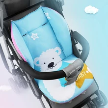 Cute Polar Bear Baby Stroller Seat Cushion Pushchair Pram Cotton Mattress Baby Carriage Seat Padding Liner Stroller Accessory baby stroller stroller accessorie stroller cushion cotton pad for baby prams car seat liner pad pushchair mattress padding d4