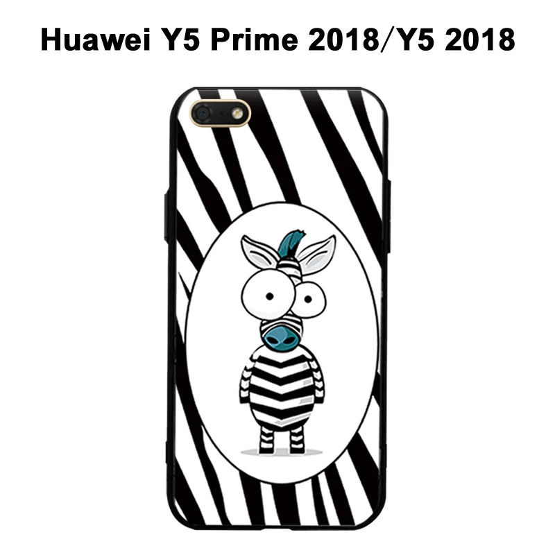 Чехол для Huawei Y5 Prime 2018 черный рельефный 3D-чехол чехол телефона с силиконовым