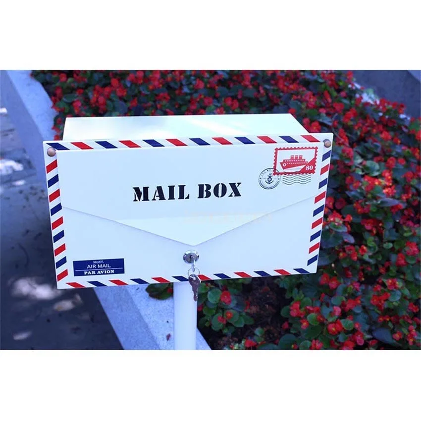 Дизайн конверта, безопасная стойка, почтовый ящик, металлический почтовый ящик для улицы, почтовый ящик для сада и парка, безопасная почтовая коробка, почтовый ящик 122 см, высота 1035c