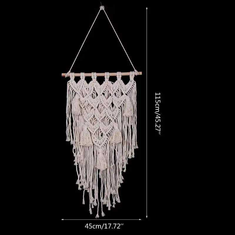 1 шт. ручной работы настенный гобелен макраме свадебный фон Искусство Свадебный домашний декор для гостиной орнамент