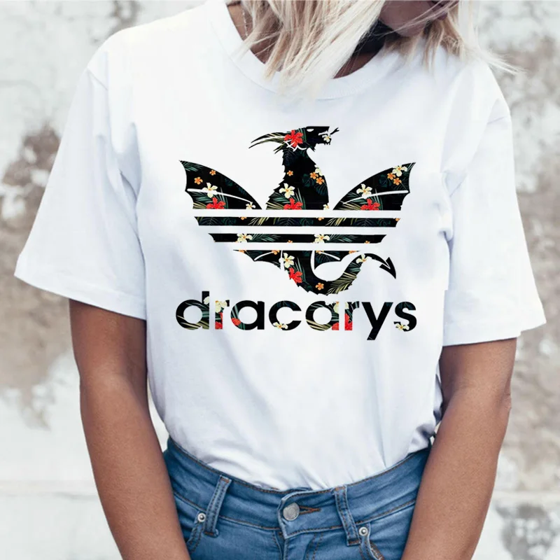 Dracarys t قميص فام لعبة من عروش أم التنينات Khaleesi التنين النار النساء التي شيرت المحملة قمصان تي شيرت hio هوب