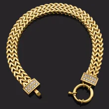 Dolaime из нержавеющей стали с круглой пряжкой полировки женские ювелирные изделия с бриллиантами три цвета на выбор GB440