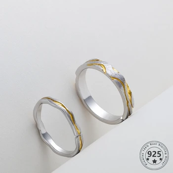 

LouLeur 925 sterling silver Original design love eternal open lovers' rings simple elegant rings for women men festival jewelry