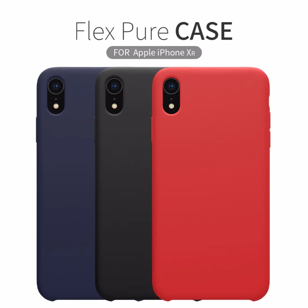 

NILLKIN Liquid Silicone Case For iphone XR Anti-fingerprint soft Back cover Case For Apple iphone XR