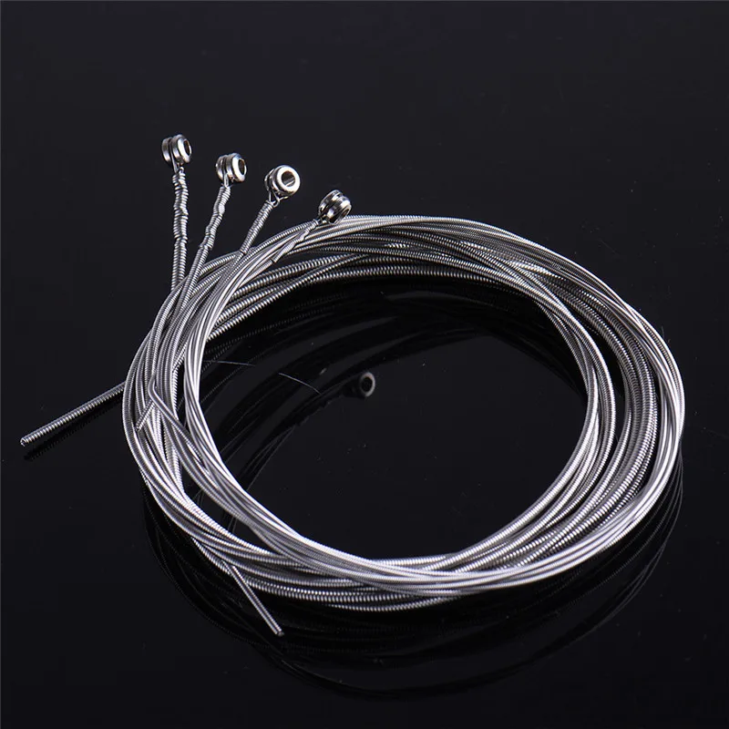 4 Pcs Bass Strings Bass Guitar Parts Accessories Guitar Strings Stainless Steel Silver Plated Gauge Bass Guitar