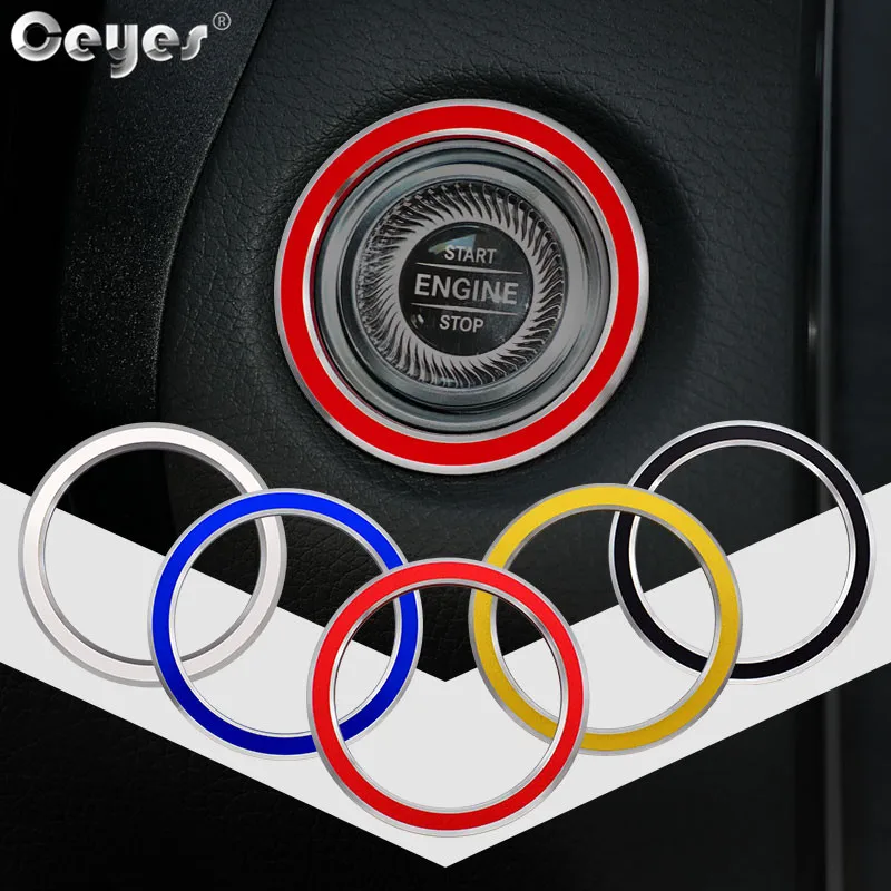 

Ceyes Car Stickers Auto Engine Start Stop Button Key Rings For Mercedes Benz E Class W213 E200 E300 E320L Decoration Styling