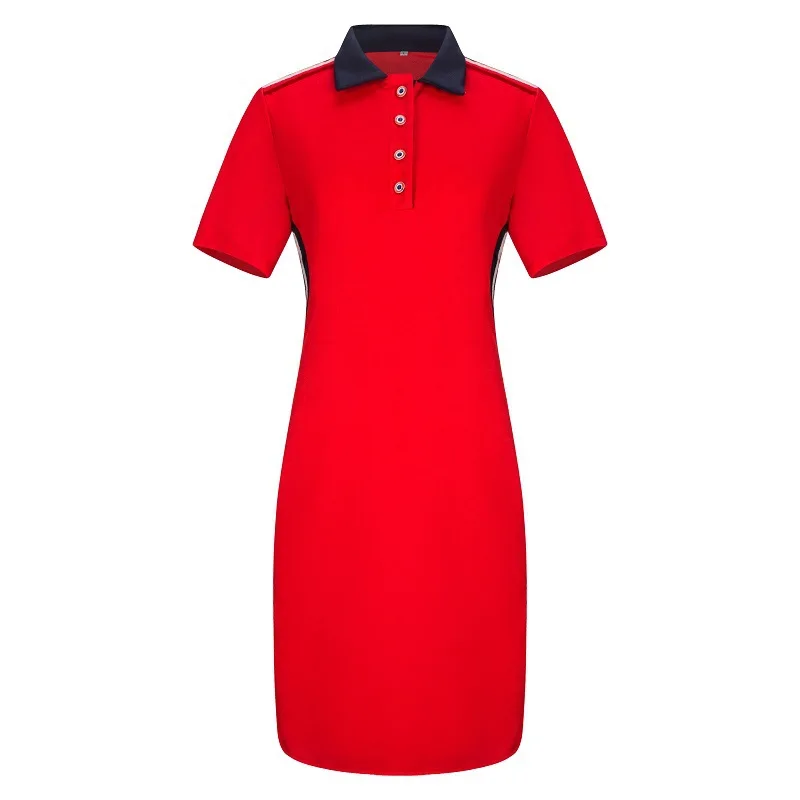 Fashion Brand Women Polo Dress T Shirt Short Sleeve Summer Elegant Dresses Patchwork Female Casual Oversized 6XL Vestidos