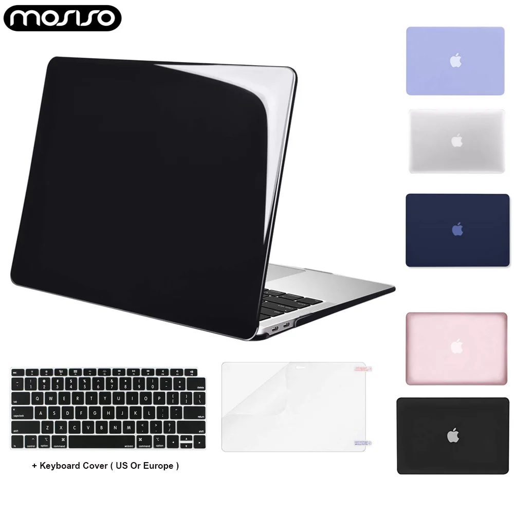 

MOSISO Hard Clear Matte Shell Cover Case for MacBook Air11 Air 13 inch A1466 A1932 Pro 13 15 Retina A1706 A1708 Keyboard Cover