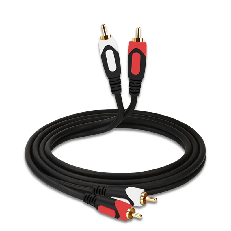 Trumsoon 2RCA to 2RCA Gold Plated AUX Wire Audio Cable for Laptop DVD TV Speaker