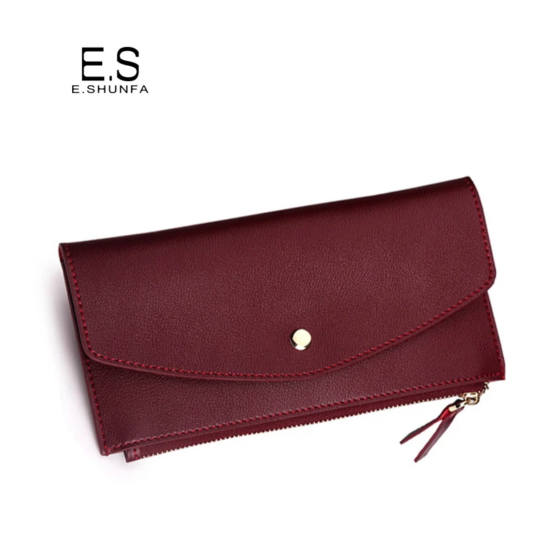

Split Leather Wallet Women 2018 New Fashion Woman Purse Long Wallet High Quality Zipper Hasp Elegant Casual Clutch Wallets