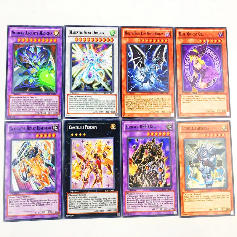 90pcs/set Yu Gi Oh Game Cards Classic YuGiOh Game English Cards Carton Collection cards with flash card and metal tin box toys