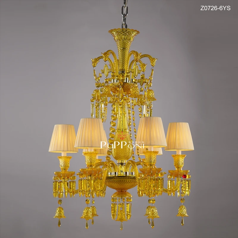 Contemporary Yellow Cristal Chandelier French Crystal Chandelier