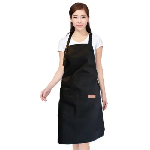 US Women Men Waterproof Kitchen Apron Chef Butcher BBQ Cooking Baking Catering