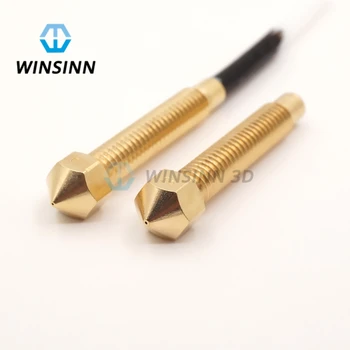 

40MM Lengthen Nozzle For E3D Integrated Extruder Hotend Bore 4.1 Copper Brass M6 thread For 0.3 0.4 0.5mm 1.75 3MM
