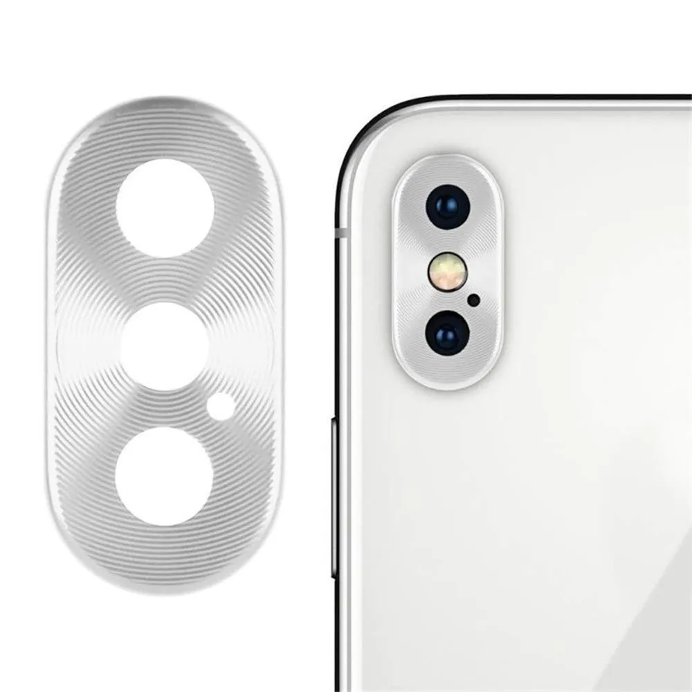 Металлический протектор объектива для iphone XS XR XS Max 7 8 Plus X Роскошная охранная Камера круглый чехол кольцо для пробирок защитное кольцо - Цвет: F