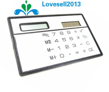 

8 Digits Ultra Mini Slim Credit Card Size Solar Power Calculator Small Pocket