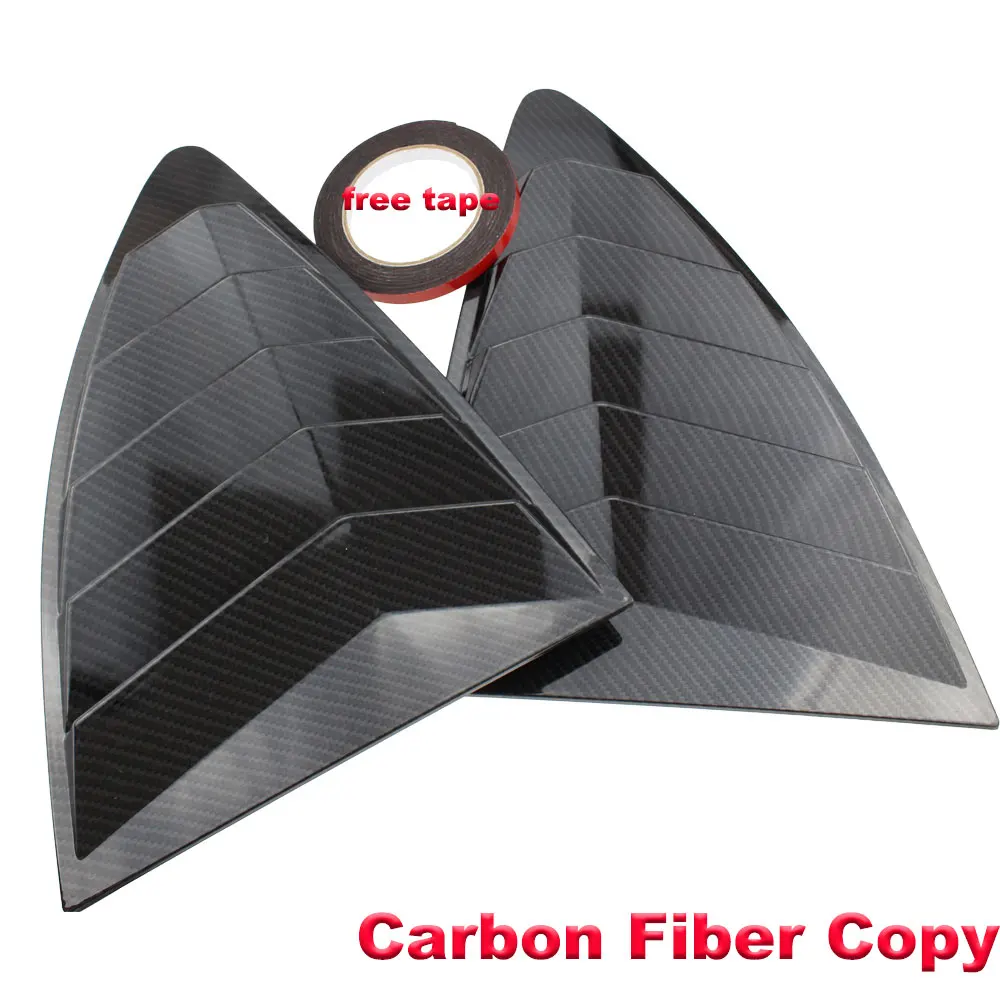 Задняя четверть окна жалюзи 2 шт/комплект спойлер панель для Scion FRS для Subaru BRZ для Toyota 86 GT86 2013- ABS наклейки - Цвет: Carbon Fiber Copy