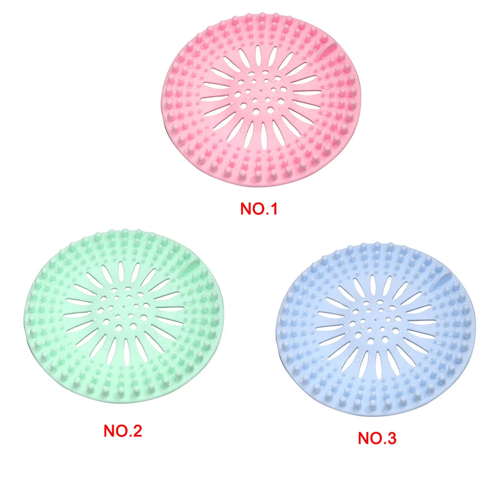 Силиконовый Фильтр для раковины для волос, Круглый фильтр для кухни, ванной, душа, трап, анти-блокирующая крышка, сетка