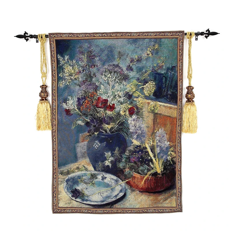 100*138cm Belgium Art Wall Tapestry Wall Hanging Moroccan Decor Floral