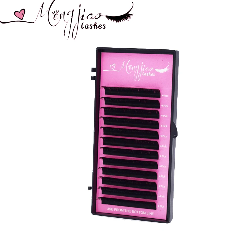 

All Size 12 Lines Eyelash Extension Individual Handmade Eye Lashes ,Korea Silk Volume Lashes ,Natural Long Black Eyelashes