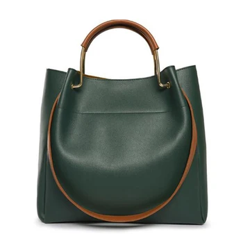 

JHD-Fashion Female Shoulder Bag Pu Leather Women Handbag Simple Style Messenger Bag Top-Handle Large Capacity Hand Bags