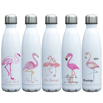 

Hot Sale Flamingo Bottle Stainless Steel Double Wall Insulated Vacuum Bottle for Outdoor Sport Coca Shaped Popular Cup