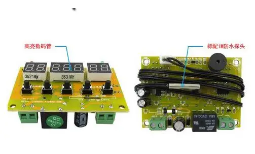 W1411 AC 220V 10A светодиодный цифровой контроль температуры Лер термостат переключатель датчик для теплиц водного животноводства