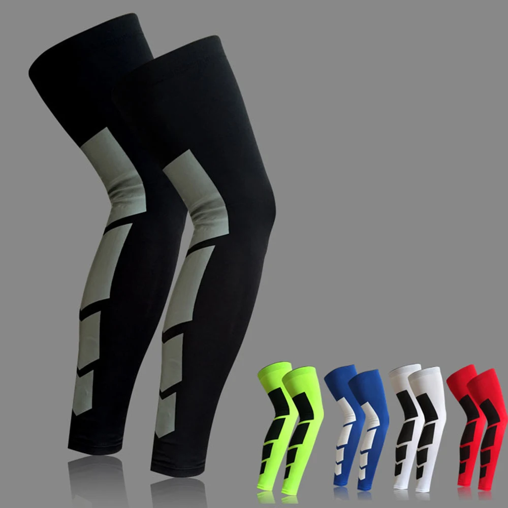 

Professional Elbow Kneepad Breathable Anti Skid Long Knee Support Brace Pad Protector Sport Basketball Leg Sleeve