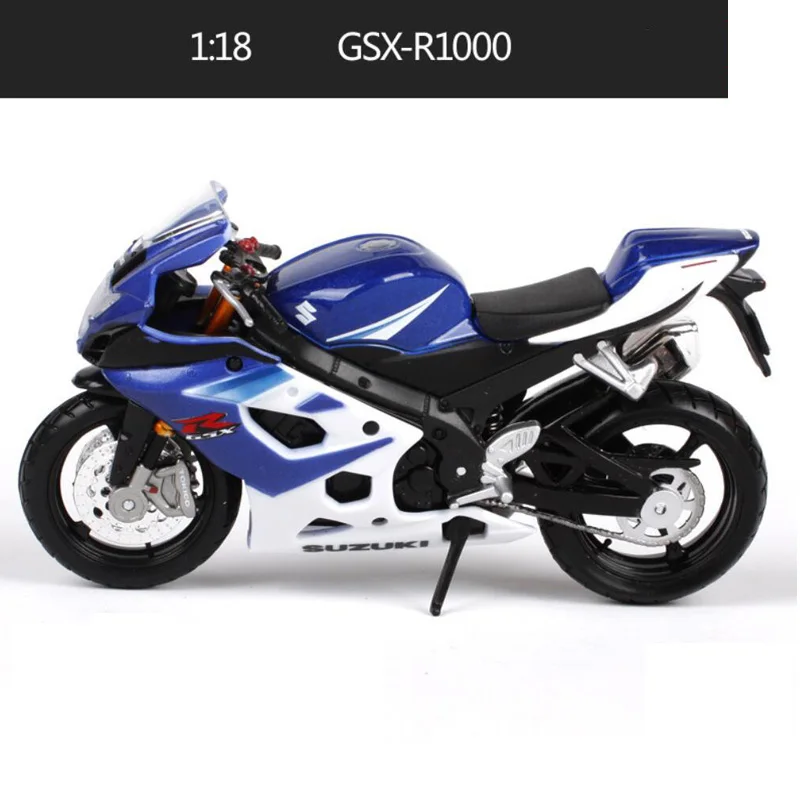 Maisto 1:18 масштаб мотоцикл игрушки сплав мотоцикла GSX R750 RMZ250 GSX R600 Коллекционная модель украшения подарки для мальчиков - Цвет: GSX-R1000