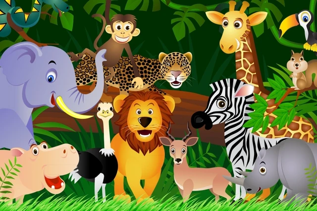 mural jungle animals wallpaper mural 3d 3d wallpaper for child