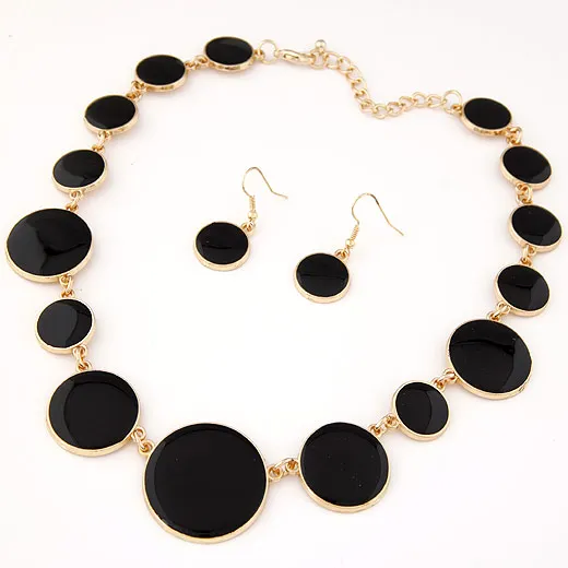 

Fashion statement Necklace colorful Enamel dot round choker collar for women jewelry gift
